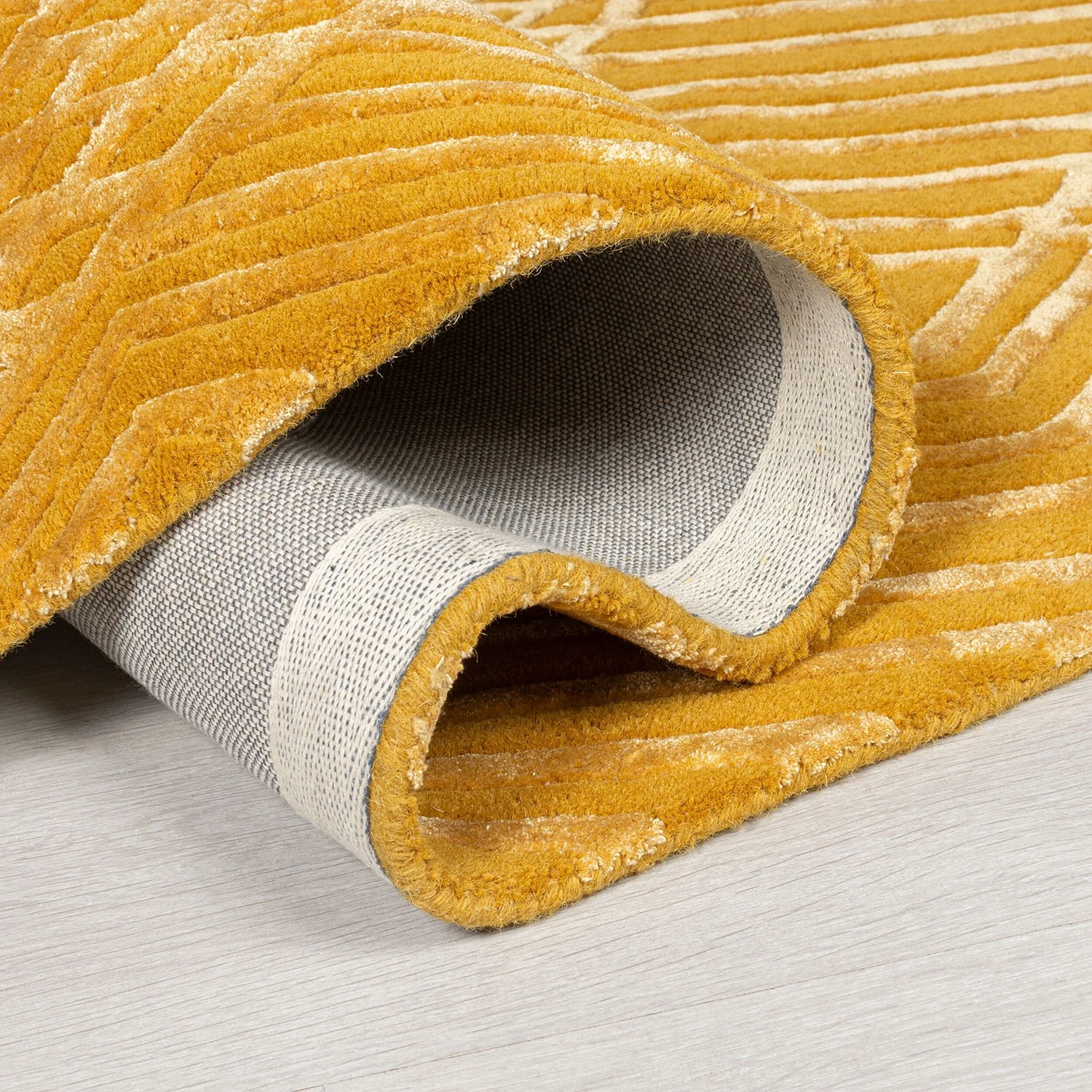 Flair Rugs Wollteppich Diamonds - Wolle - Ocker - 120 x 170 cm 2 Flair Rugs Wollteppich Diamonds - Wolle - Ocker - 120 x 170 cm – Bild 2