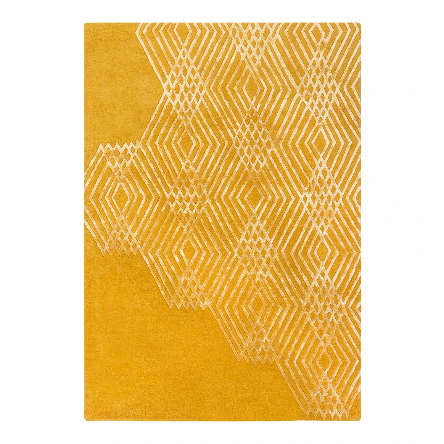 Flair Rugs Wollteppich Diamonds - Wolle - Ocker - 120 x 170 cm 1 Flair Rugs Wollteppich Diamonds - Wolle - Ocker - 120 x 170 cm