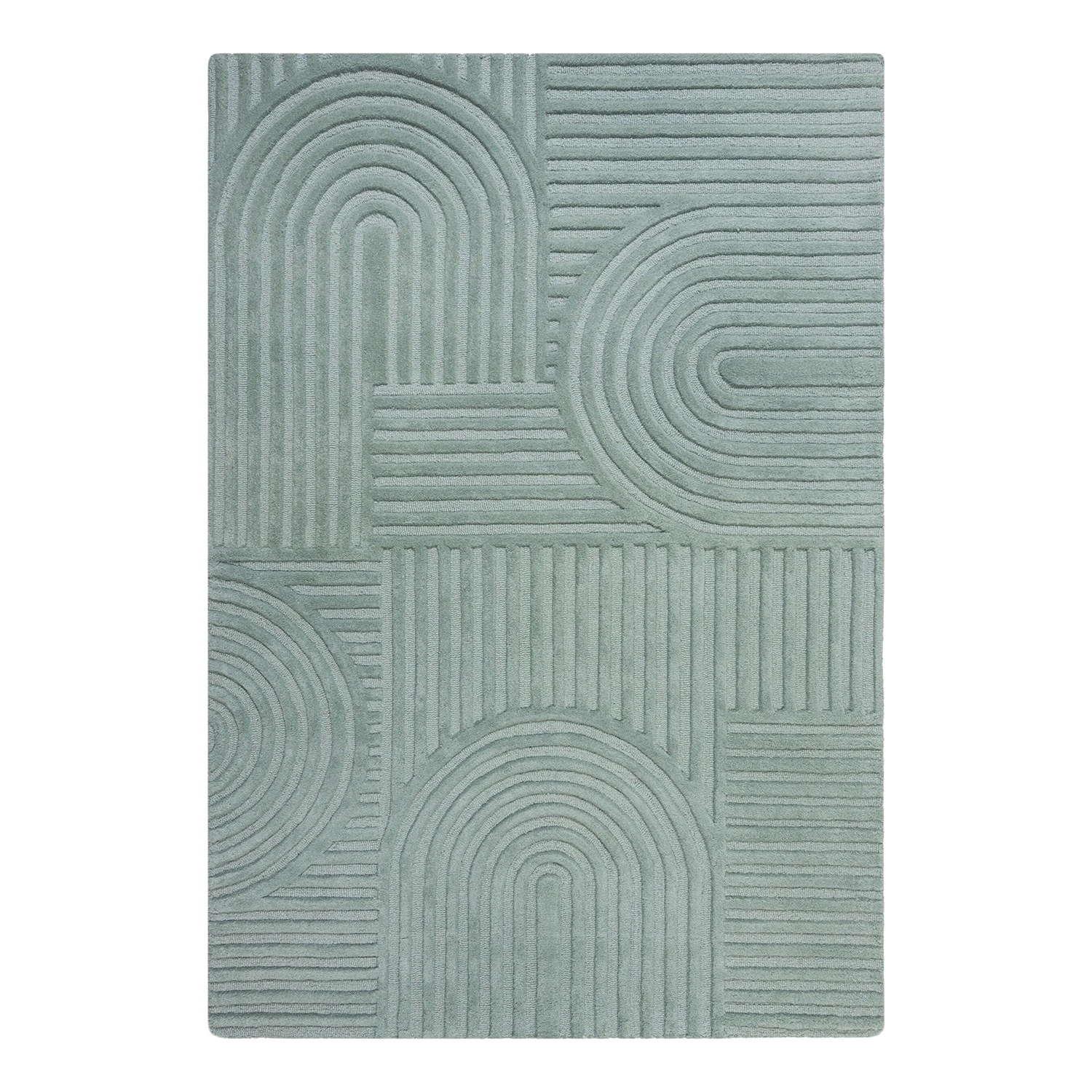 Flair Rugs Wollteppich Zen Garden - Wolle - Türkis - 120 x 170 cm 1 Flair Rugs Wollteppich Zen Garden - Wolle - Türkis - 120 x 170 cm