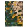 Flair Rugs Kurzflorteppich Prism - Wolle - Grün / Multi