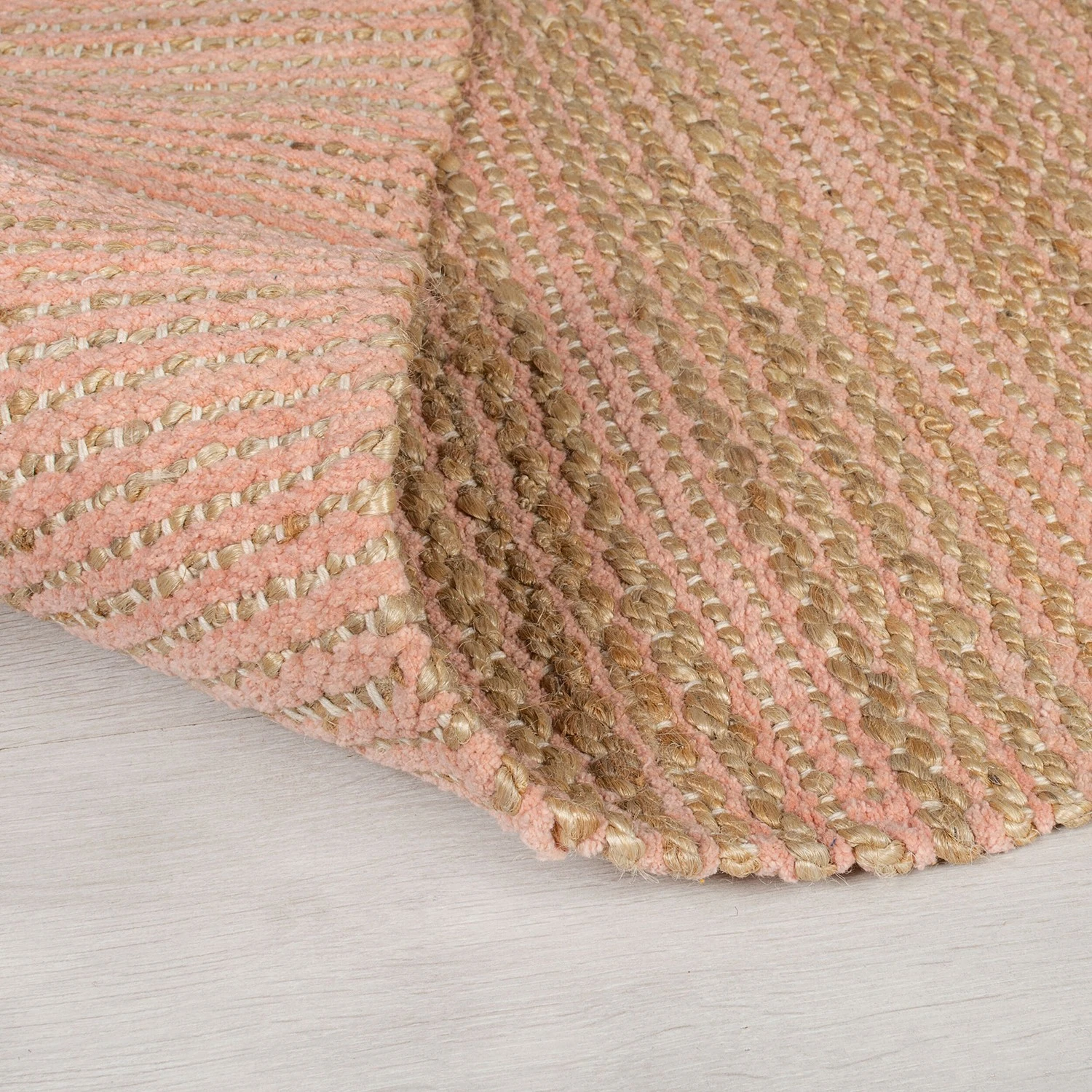 Flair Rugs Kurzflorteppich Equinox - Jute - Rosa - 160 x 230 cm 3 Flair Rugs Kurzflorteppich Equinox - Jute - Rosa - 160 x 230 cm – Bild 3