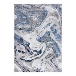 Flair Rugs Kurzflorteppich Marbled - Polypropylene - Marineblau - 200 x 290 cm