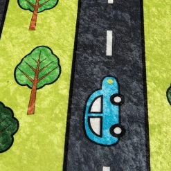 Top Square Kinderteppich Green City - Samtstoff - Grün -Teppiche populaire boutique 1000329801 220307 040 DETAILS P000000001000329801