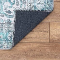 Top Square Kurzflorteppich Marlai - Polyester - Grün -Teppiche populaire boutique 1000329923 220307 040 DETAILS P000000001000329923