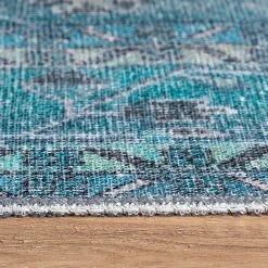 Top Square Kurzflorteppich Marlai - Polyester - Grün -Teppiche populaire boutique 1000329923 220307 070 DETAILS P000000001000329923