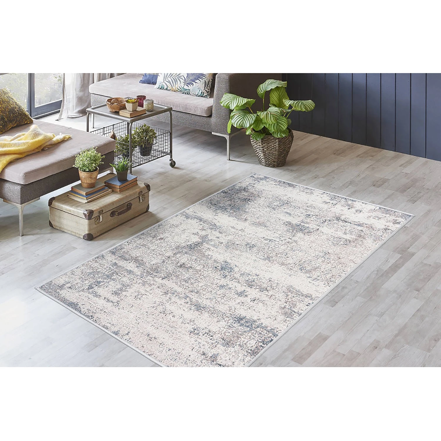 INSTYLE by Kayoom Kurzflorteppich Maika 300 - Polyester PVC - Taupe - 160 x 230 cm 2 INSTYLE by Kayoom Kurzflorteppich Maika 300 - Polyester PVC - Taupe - 160 x 230 cm – Bild 2