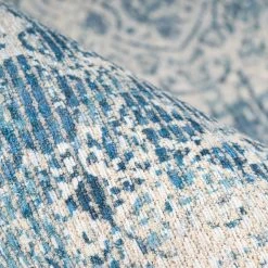 INSTYLE by Kayoom Kurzflorteppich Percy 200 - Baumwolle / Polyester - Blau - 120 x 170 cm -Teppiche populaire boutique 1000334040 220303 032 DETAILS P000000001000334040