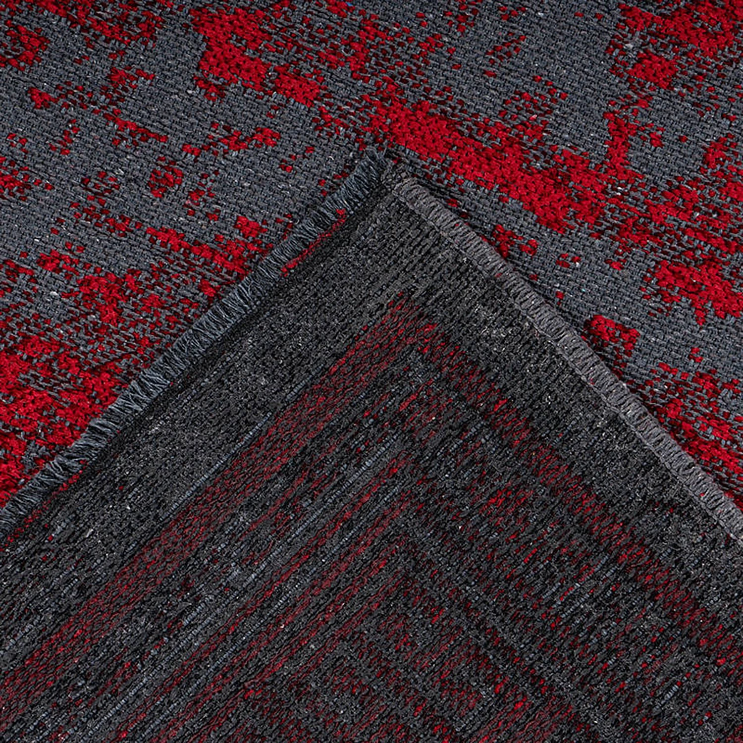 INSTYLE by Kayoom Kurzflorteppich Kalevi 300 - Polyester PVC - Rot - 160 x 230 cm 4 INSTYLE by Kayoom Kurzflorteppich Kalevi 300 - Polyester PVC - Rot - 160 x 230 cm – Bild 4