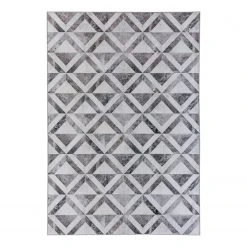 Gino Falcone Kurzflorteppich Serena II - Polyester - Grau - 80 x 150 cm