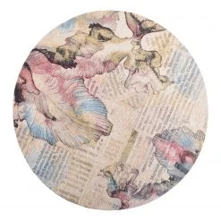 Gino Falcone Kurzflorteppich Cosima 108 I - Polyester / Baumwolle - Mehrfarbig - Durchmesser: 160 cm