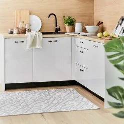 Butlers In-/ Outdoorteppich COLOUR CLASH Ethno I - Polypropylen / recyceltes Material - Grau - 120 x 180 cm -Teppiche populaire boutique 1000338251 220228 023 MOOD DETAILS P000000001000338251 mood