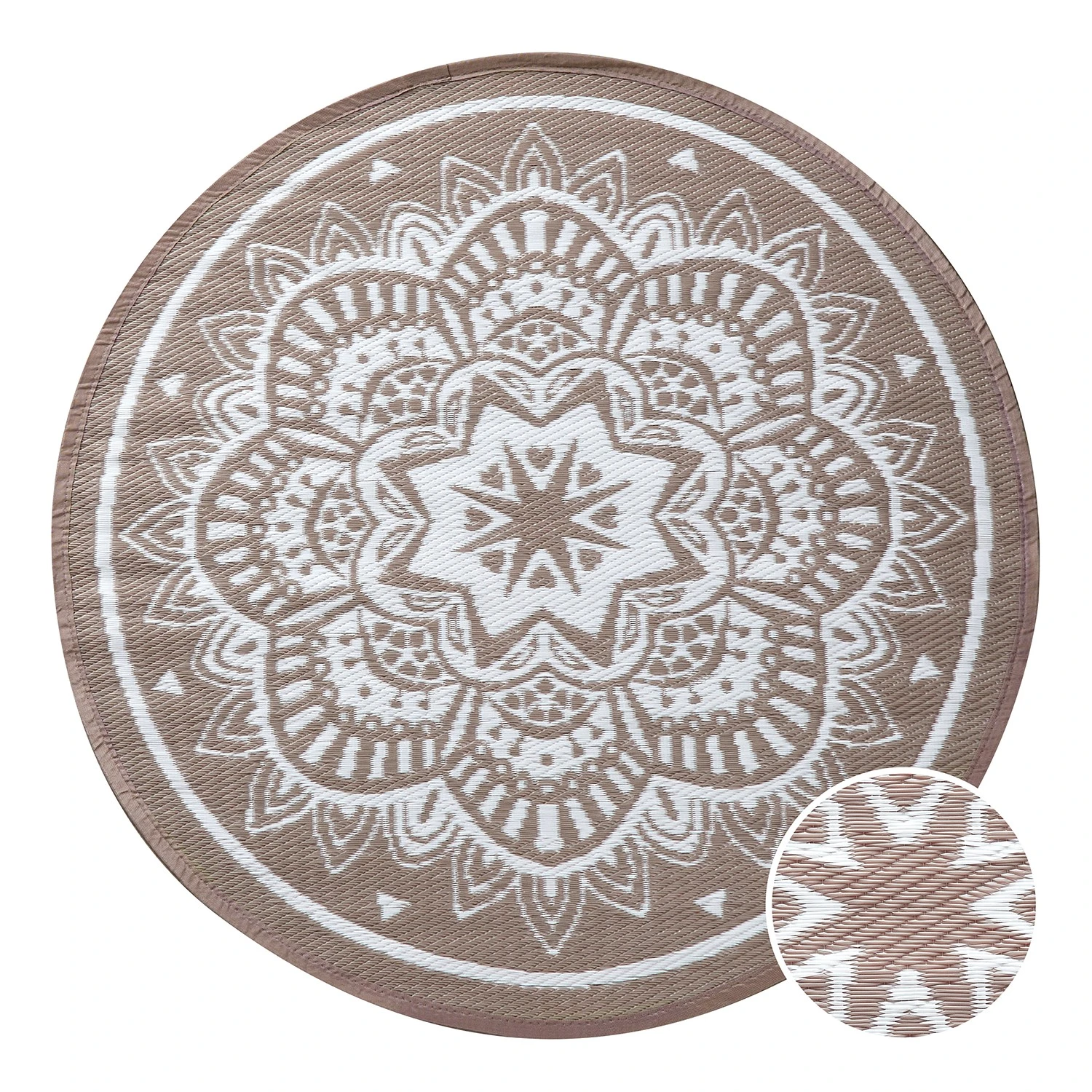 Butlers Outdoorteppich COLOUR CLASH Streifen II - Polypropylen - Natur / Weiß 4 Butlers Outdoorteppich COLOUR CLASH Streifen II - Polypropylen - Natur / Weiß – Bild 4