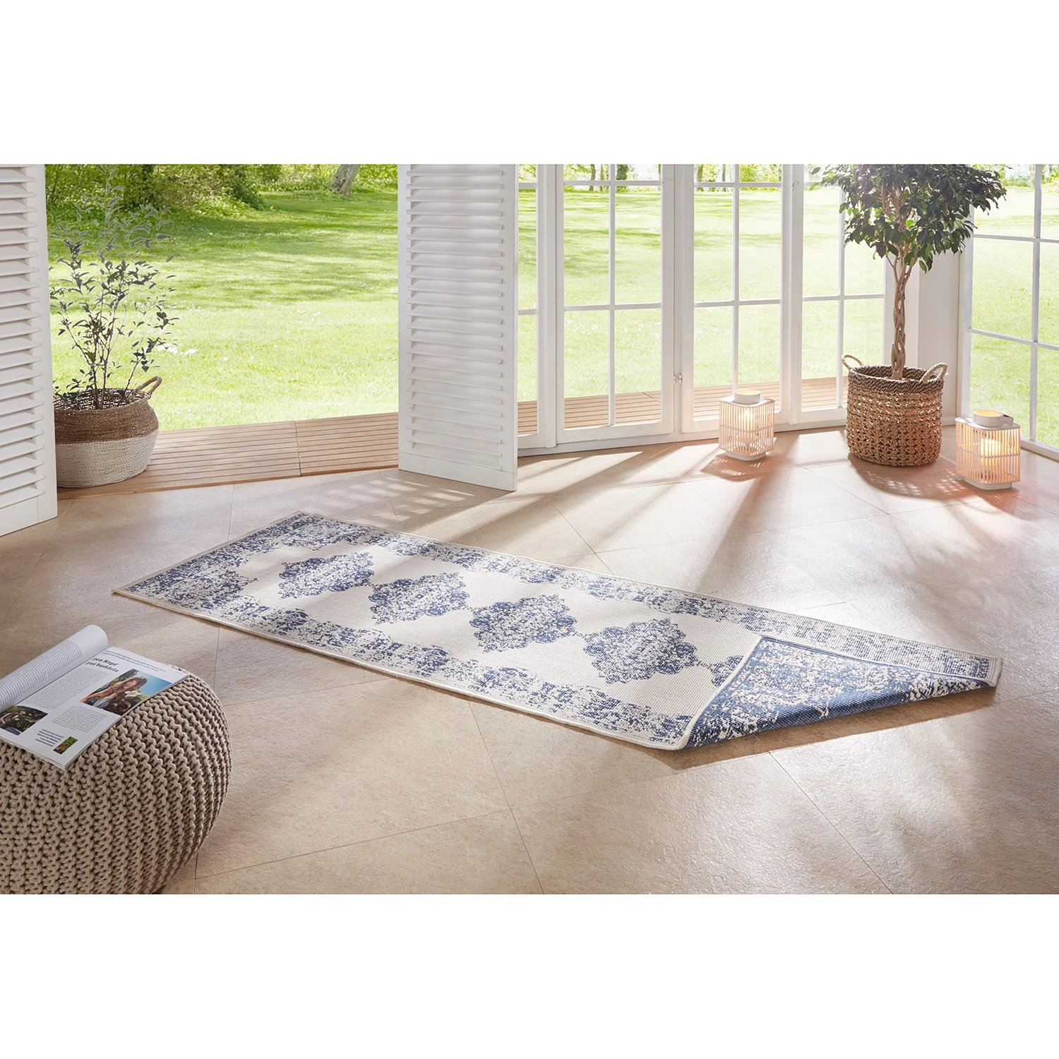 Freundin Home Collection In-/ Outdoor Wendeläufer Camella - Polypropylen - Blau - 80 x 350 cm 2 Freundin Home Collection In-/ Outdoor Wendeläufer Camella - Polypropylen - Blau - 80 x 350 cm – Bild 2