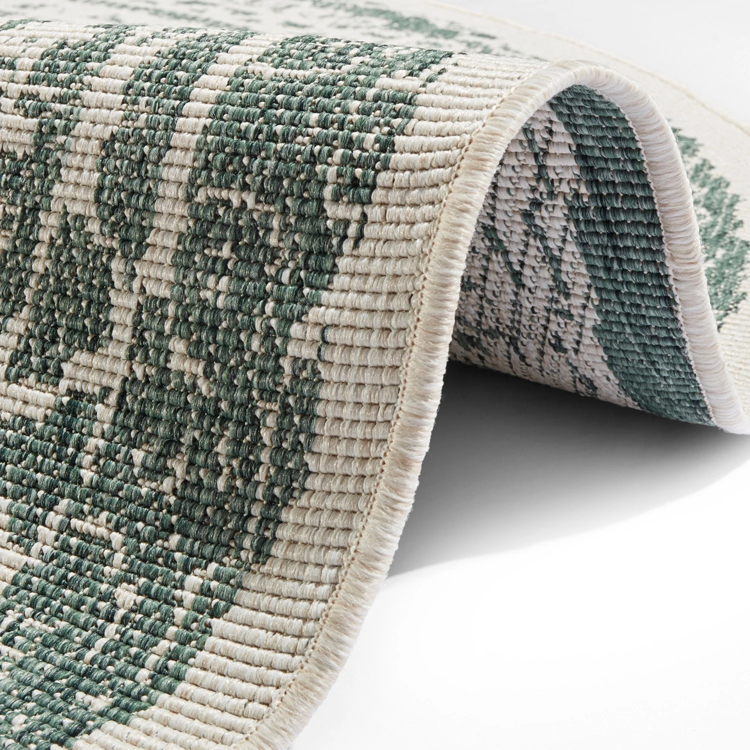 Freundin Home Collection In-/Outdoor Wendeteppich Rosica - Polypropylen - Grün - Durchmesser: 140 cm 3 Freundin Home Collection In-/Outdoor Wendeteppich Rosica - Polypropylen - Grün - Durchmesser: 140 cm – Bild 3