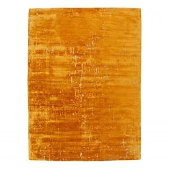 Kare Design Kurzflorteppich Primo - Baumwolle / Viskose - Gelb