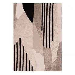 Kare Design Kurzflorteppich Graphic Art - Baumwolle / Polyester - Mehrfarbig - 200 x 300 cm