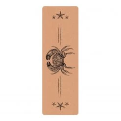 Bilderwelten Läufer/Yogamatte Krabbe mit Seesternen - Oberfläche: Kork / Unterseite: Naturkautschuk - Schwarz