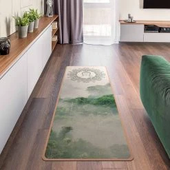 Bilderwelten Läufer/Yogamatte Buddha Mandala im Nebel - Oberfläche: Kork / Unterseite: Naturkautschuk - Grün 9 Bilderwelten Läufer/Yogamatte Buddha Mandala im Nebel - Oberfläche: Kork / Unterseite: Naturkautschuk - Grün -Teppiche populaire boutique 1000346085 220517 021 MOOD DETAILS P000000001000346085 mood