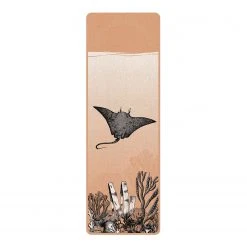 Bilderwelten Läufer/Yogamatte Mantarochen - Oberfläche: Kork / Unterseite: Naturkautschuk - Schwarz