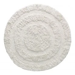 Top Square Kurzflorteppich Eligia - Baumwolle / Polyester - Weiß