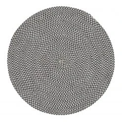 Top Square In-/Outdoorteppich Rodhe - Polyethylenterephthalat - Dunkelgrau - Durchmesser: 100 cm