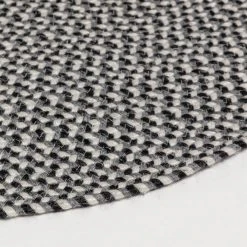 Top Square In-/Outdoorteppich Rodhe - Polyethylenterephthalat - Dunkelgrau - Durchmesser: 100 cm -Teppiche populaire boutique 1000352242 220609 030 DETAILS P000000001000352242