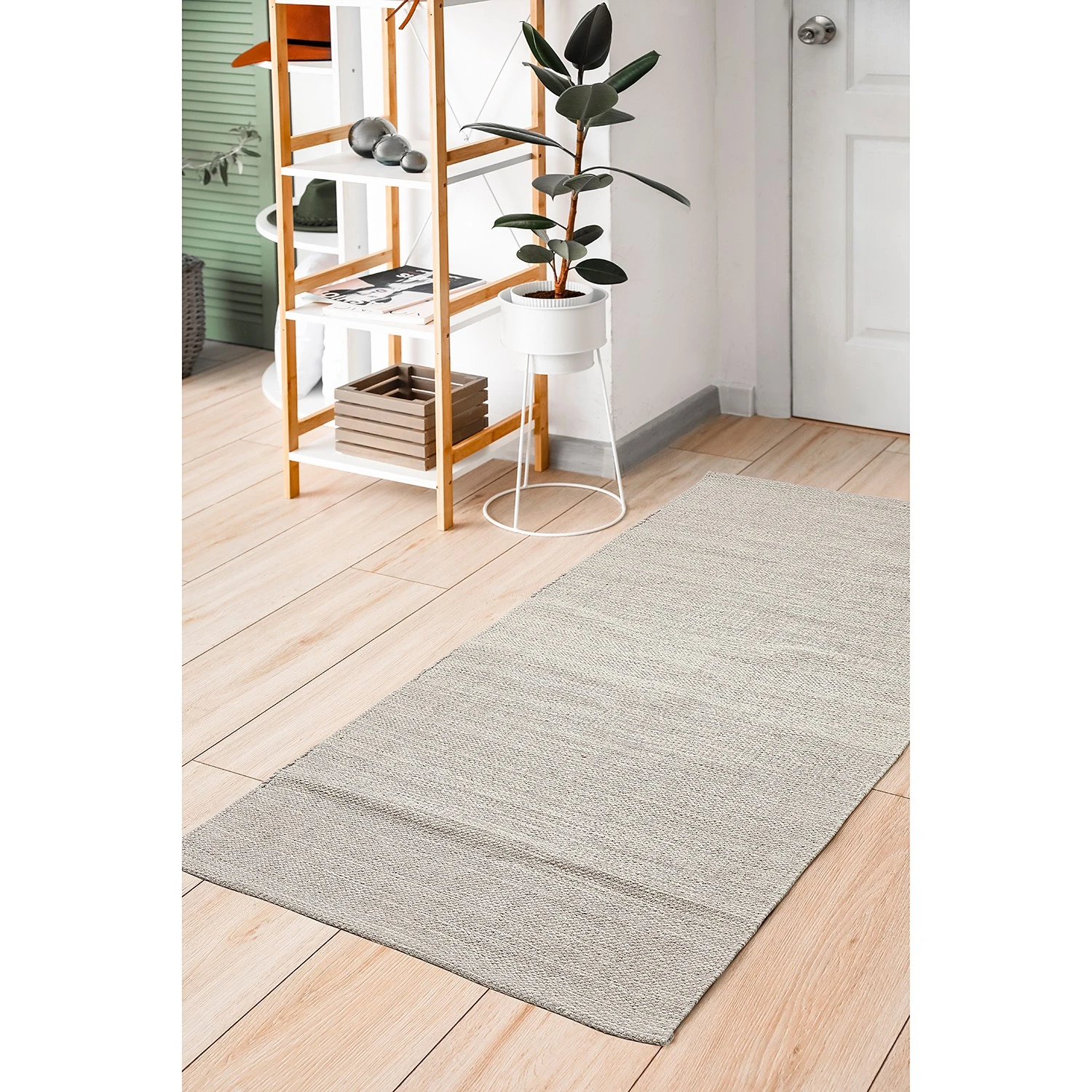 Andiamo Kurzflorläufer Opland - Baumwolle - Taupe - 60 x 120 cm 2 Andiamo Kurzflorläufer Opland - Baumwolle - Taupe - 60 x 120 cm – Bild 2