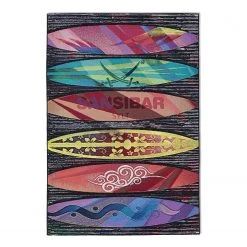 SANSIBAR In-/ Outdoorteppich Rantum Beach 016 - Kunstfaser - Mehrfarbig - 160 x 230 cm