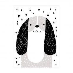 Bilderwelten Tierpark mit Mustern - Hund - 105 x 140 cm - Durchmesser: 140 cm