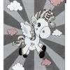 RugsX Kinderteppich PETIT UNICORN EINHORN - 200 x 290 cm