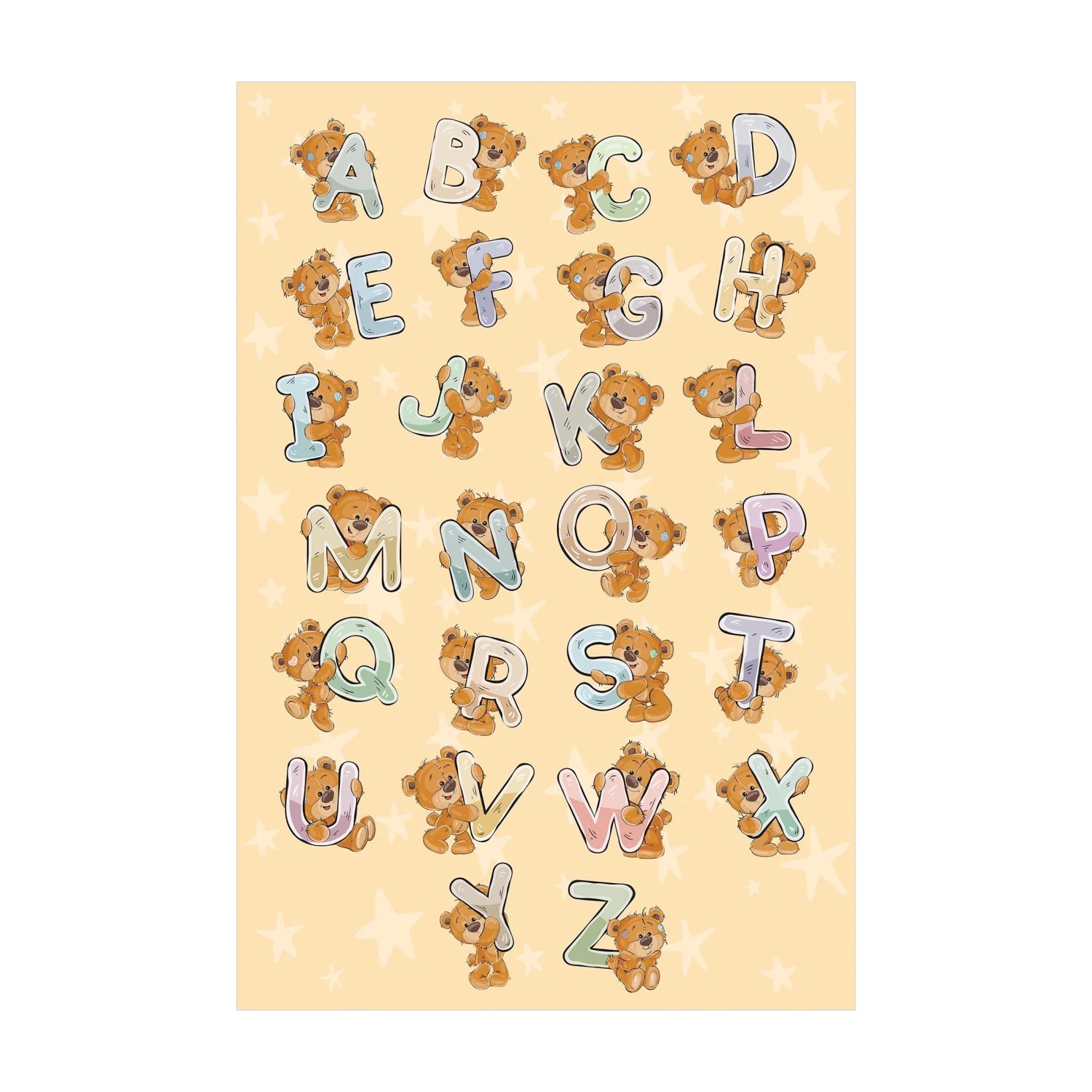 Bilderwelten Alphabet mit Teddy von A bis Z - 60 x 90 cm - Durchmesser: 90 cm 1 Bilderwelten Alphabet mit Teddy von A bis Z - 60 x 90 cm - Durchmesser: 90 cm