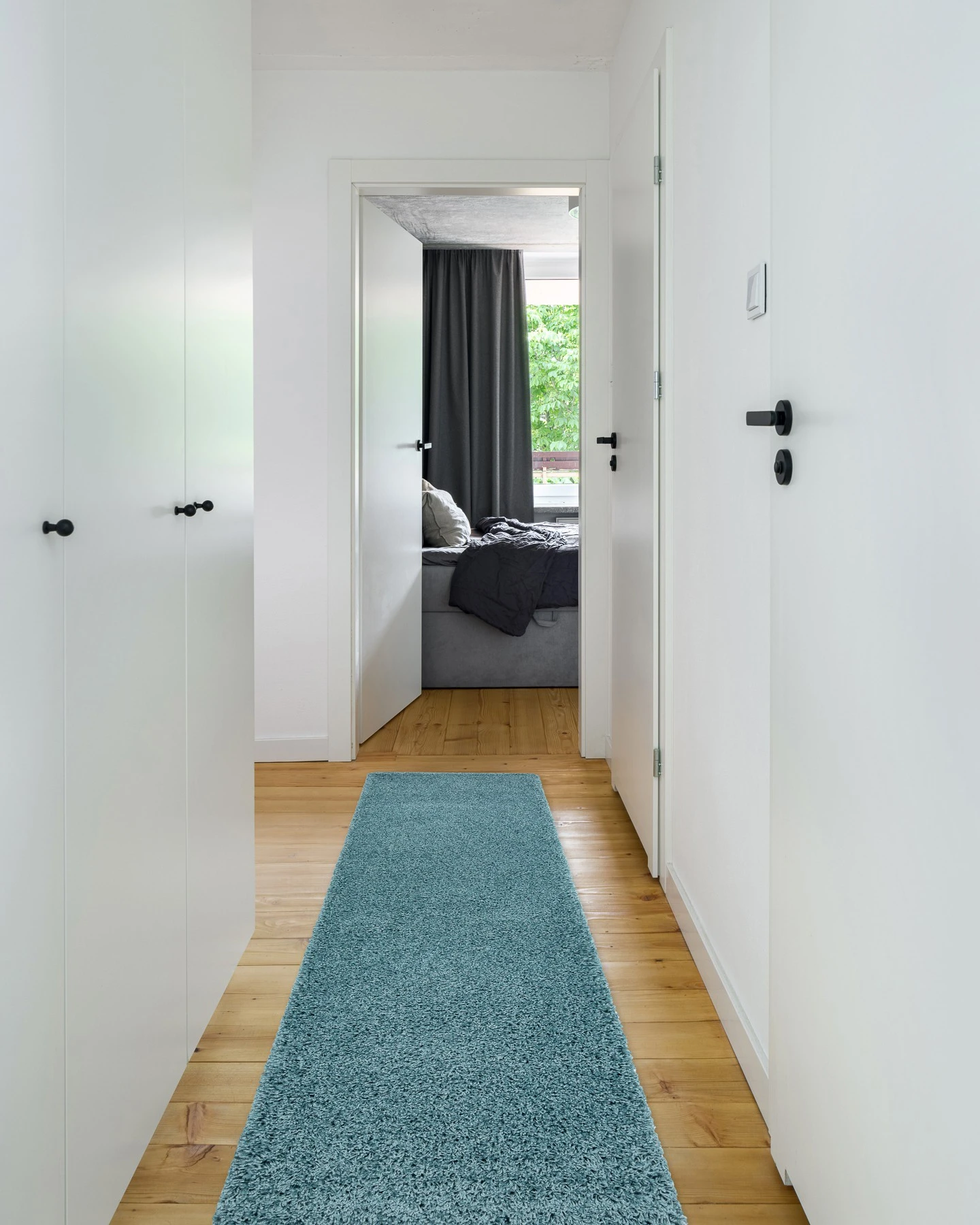 RugsX Teppich, Läufer SOFFI shaggy 5cm blau - 80 x 300 cm 3 RugsX Teppich, Läufer SOFFI shaggy 5cm blau - 80 x 300 cm – Bild 3