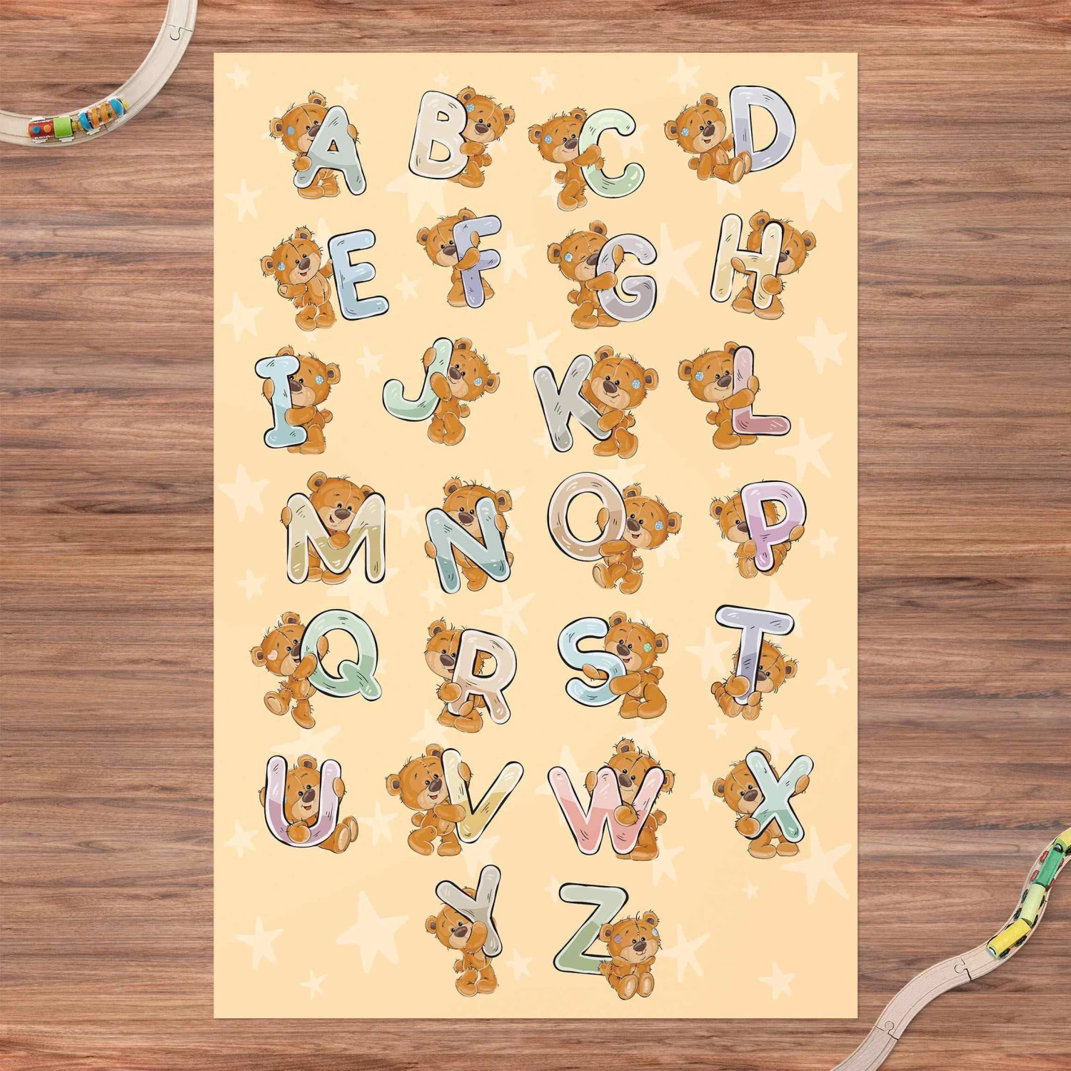 Bilderwelten Alphabet mit Teddy von A bis Z - 60 x 90 cm - Durchmesser: 90 cm 5 Bilderwelten Alphabet mit Teddy von A bis Z - 60 x 90 cm - Durchmesser: 90 cm – Bild 5