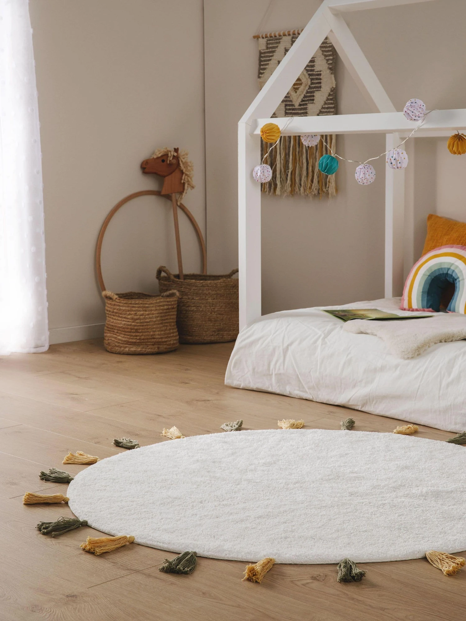 Benuta Kinderteppich Malu - Gelb - Grün - 120 x 120 cm - Durchmesser: 120 cm 2 Benuta Kinderteppich Malu - Gelb - Grün - 120 x 120 cm - Durchmesser: 120 cm – Bild 2