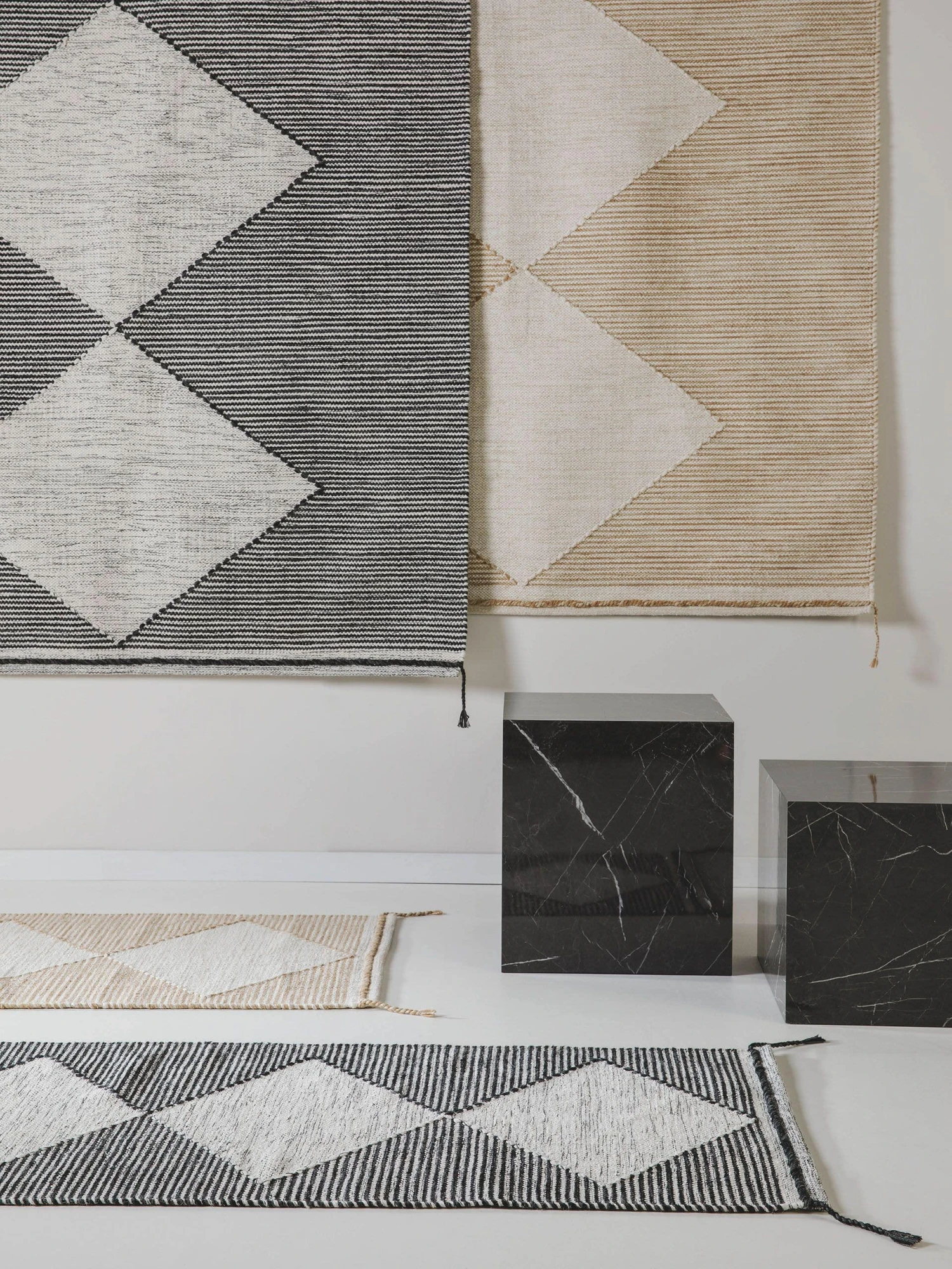 Benuta Wollteppich Nahla - Weiß - Schwarz 5 Benuta Wollteppich Nahla - Weiß - Schwarz – Bild 5