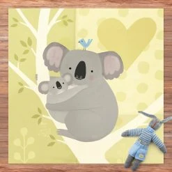 Bilderwelten Mama und ich - Koalas - 140 x 140 cm - Durchmesser: 140 cm -Teppiche populaire boutique 42b96e2a767a4133932a8aefeeb5081b