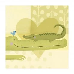 Bilderwelten Mama und ich - Krokodile - 80 x 80 cm - Durchmesser: 80 cm