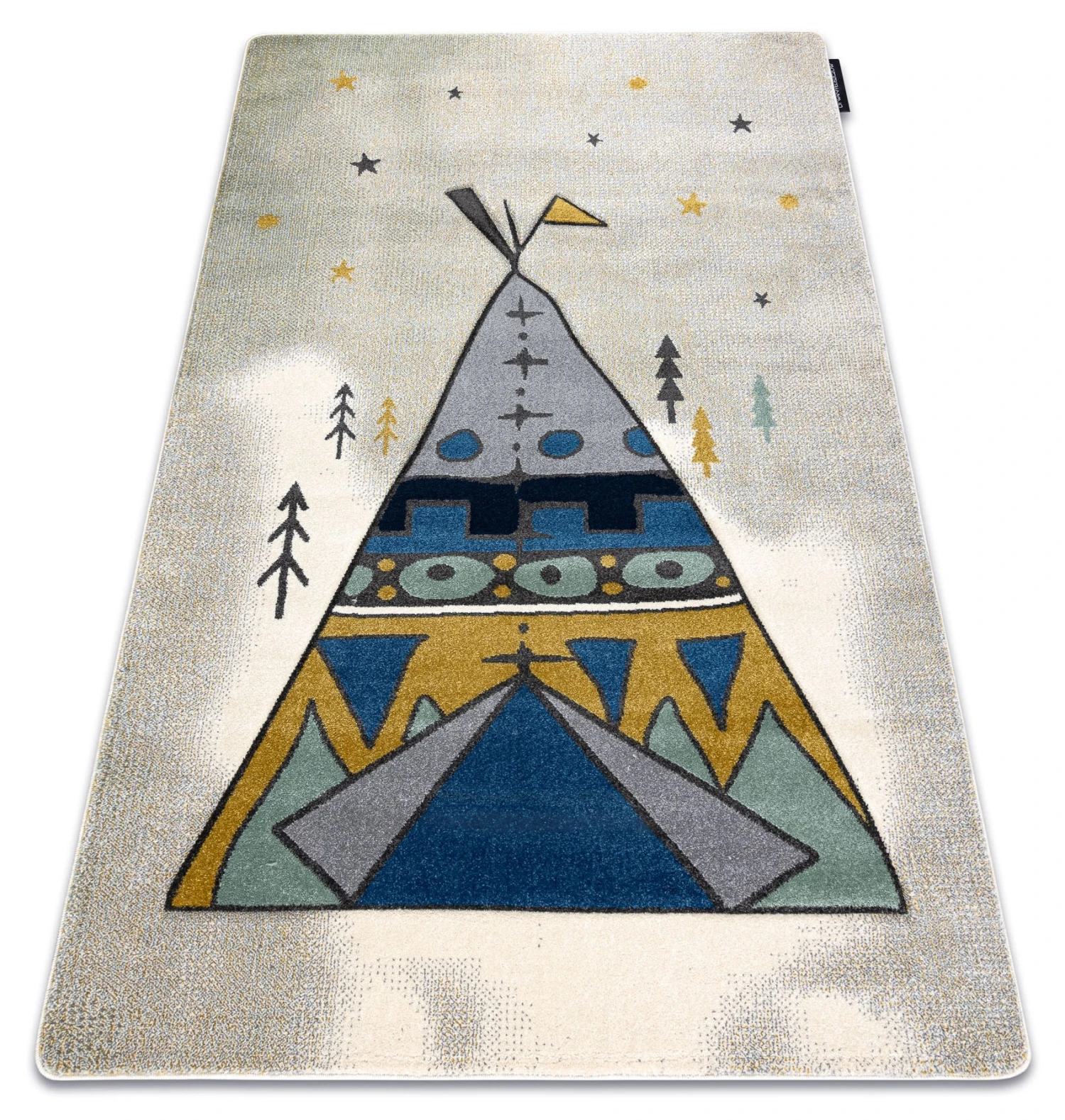 RugsX Kinderteppich PETIT TIPI grau - 140 x 190 cm 2 RugsX Kinderteppich PETIT TIPI grau - 140 x 190 cm – Bild 2