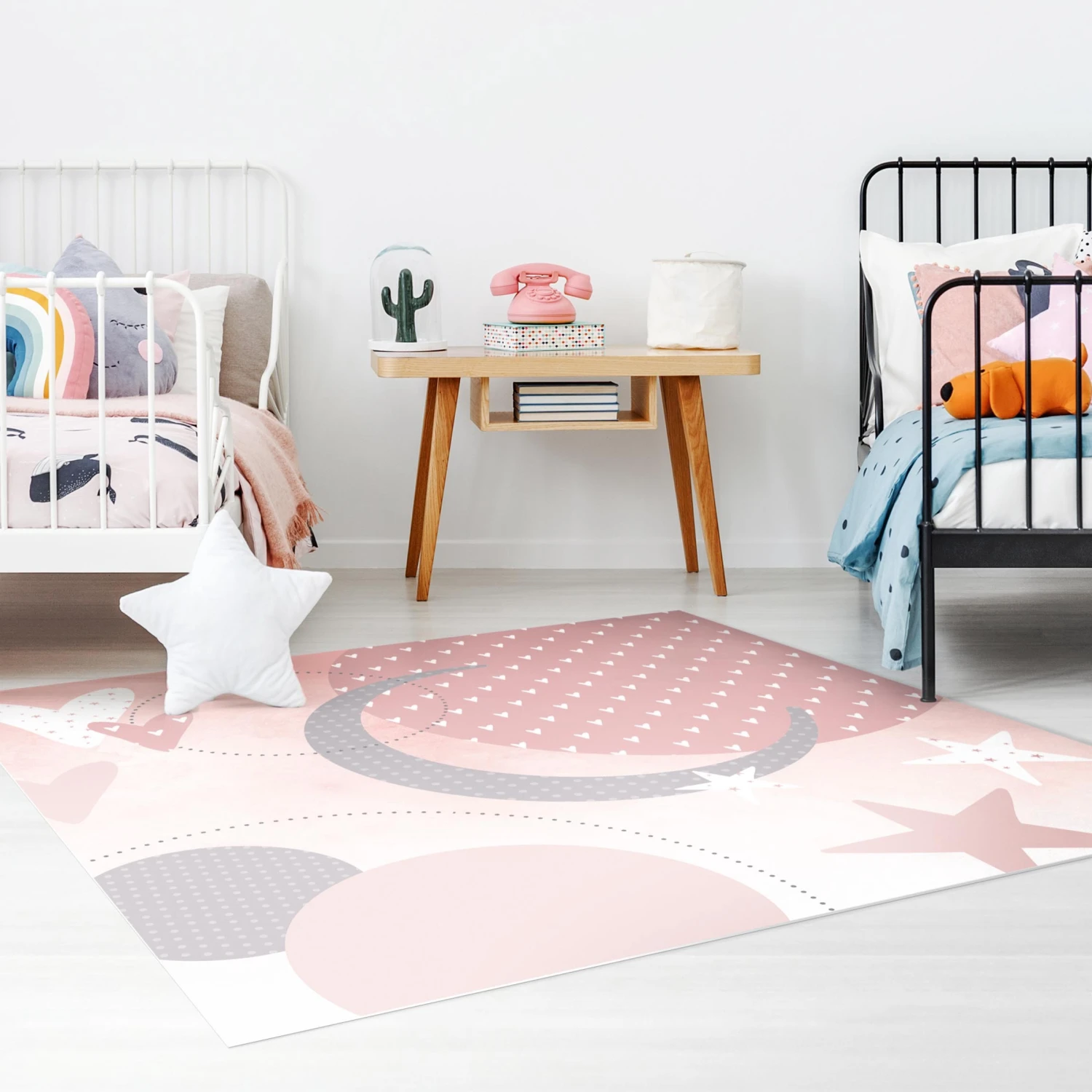 Bilderwelten Kinderteppich grafisch - Sterne und Mond - 140 x 140 cm - Durchmesser: 140 cm 3 Bilderwelten Kinderteppich grafisch - Sterne und Mond - 140 x 140 cm - Durchmesser: 140 cm – Bild 3