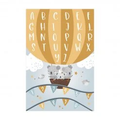 Bilderwelten ABC - Lernen wie im Flug - 80 x 120 cm - Durchmesser: 120 cm