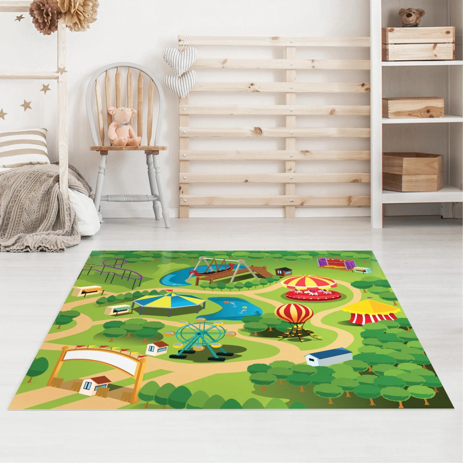 Bilderwelten Jahrmarkt - Los geht die Fahrt - 80 x 80 cm - Durchmesser: 80 cm 3 Bilderwelten Jahrmarkt - Los geht die Fahrt - 80 x 80 cm - Durchmesser: 80 cm – Bild 3