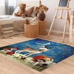 Bilderwelten Aquarell Reh im Mondschein - 140 x 140 cm - Durchmesser: 140 cm -Teppiche populaire boutique 71e1b590a239430d9f791e0f210db71f