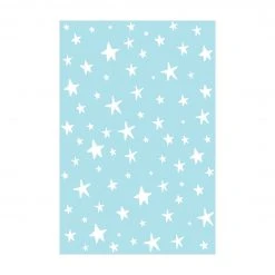 Bilderwelten Gezeichnete Sterne im Blauen Himmel - 160 x 240 cm - Durchmesser: 240 cm