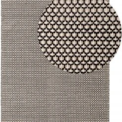 Benuta Wollteppich Hector - Beige - Schwarz - 160 x 230 cm