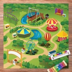 Bilderwelten Jahrmarkt - Los geht die Fahrt - 80 x 80 cm - Durchmesser: 80 cm 10 Bilderwelten Jahrmarkt - Los geht die Fahrt - 80 x 80 cm - Durchmesser: 80 cm -Teppiche populaire boutique 7fa8950be6e54a018c4e978c86aae08a