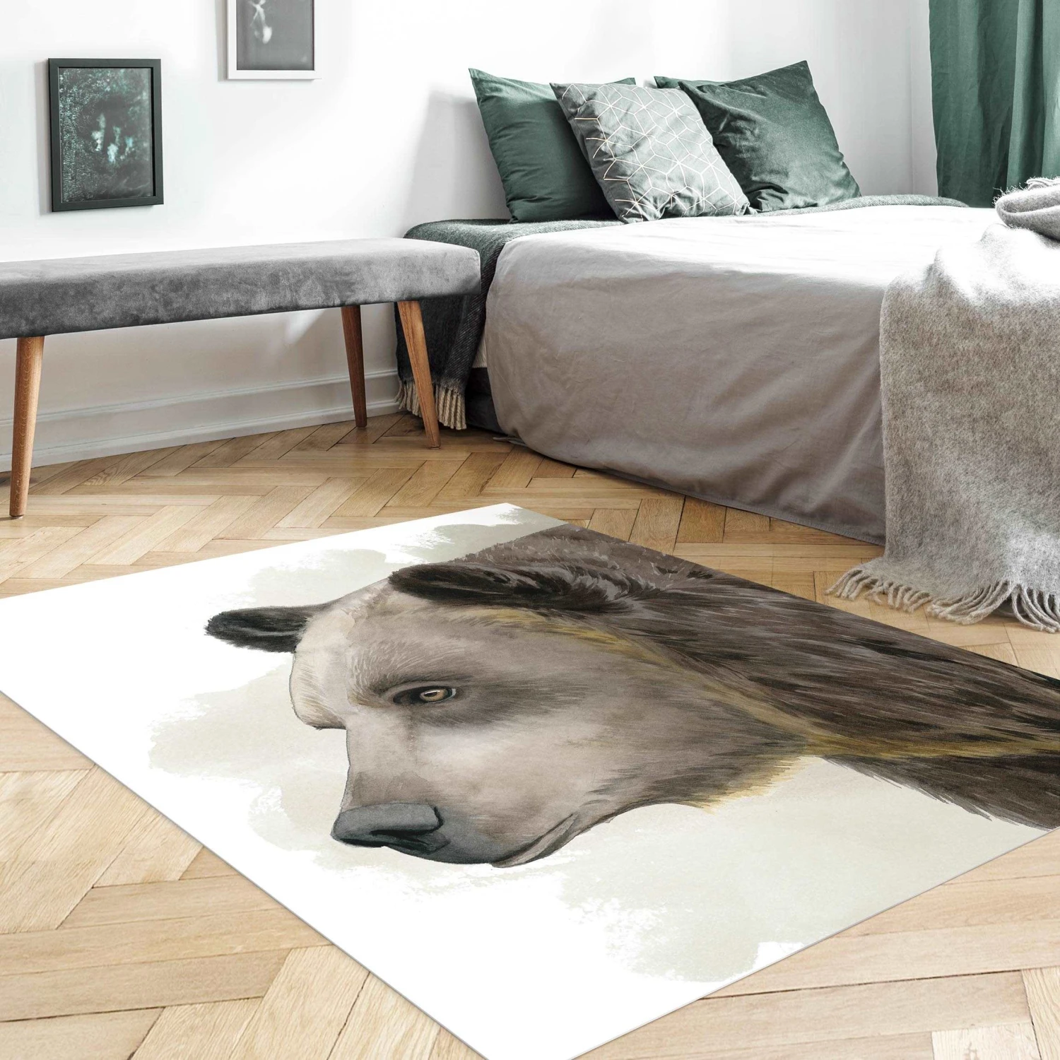 Bilderwelten Waldfreunde - Bär - 240 x 320 cm - Durchmesser: 320 cm 2 Bilderwelten Waldfreunde - Bär - 240 x 320 cm - Durchmesser: 320 cm – Bild 2