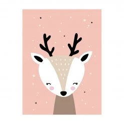 Bilderwelten Glückliches Reh - 120 x 160 cm - Durchmesser: 160 cm