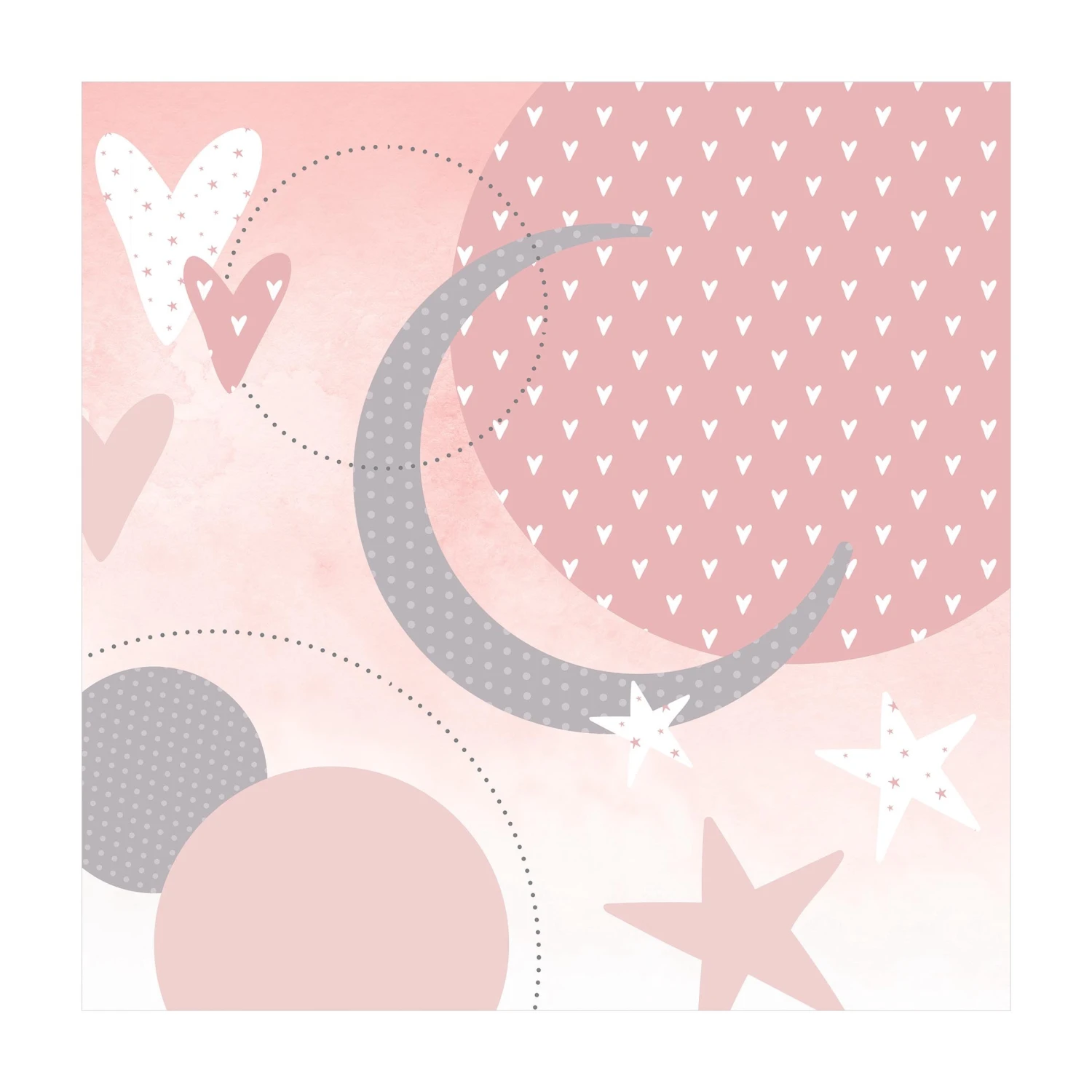 Bilderwelten Kinderteppich grafisch - Sterne und Mond - 140 x 140 cm - Durchmesser: 140 cm 1 Bilderwelten Kinderteppich grafisch - Sterne und Mond - 140 x 140 cm - Durchmesser: 140 cm