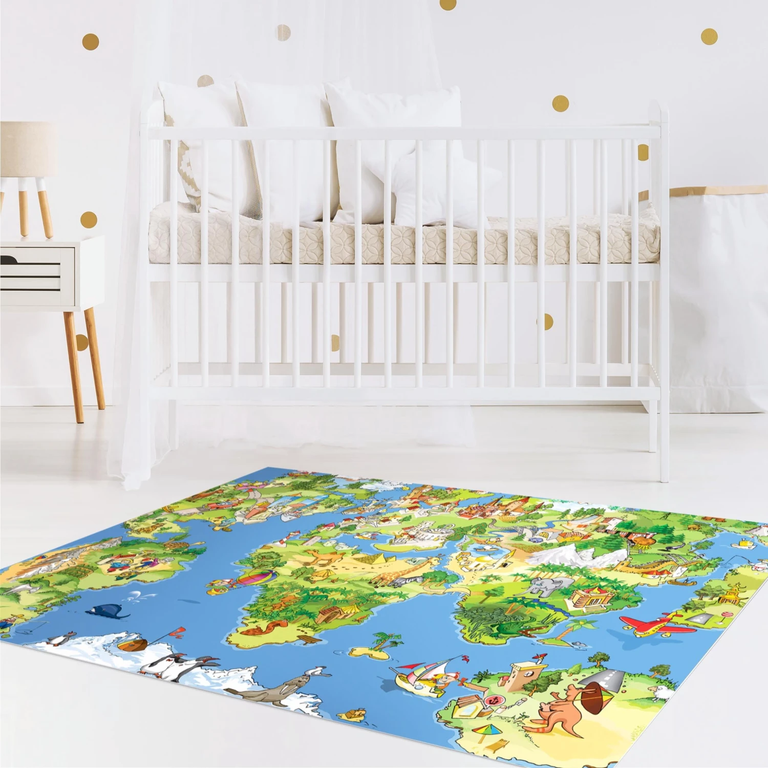 Bilderwelten Great and funny Worldmap - 120 x 80 cm - Durchmesser: 80 cm 2 Bilderwelten Great and funny Worldmap - 120 x 80 cm - Durchmesser: 80 cm – Bild 2