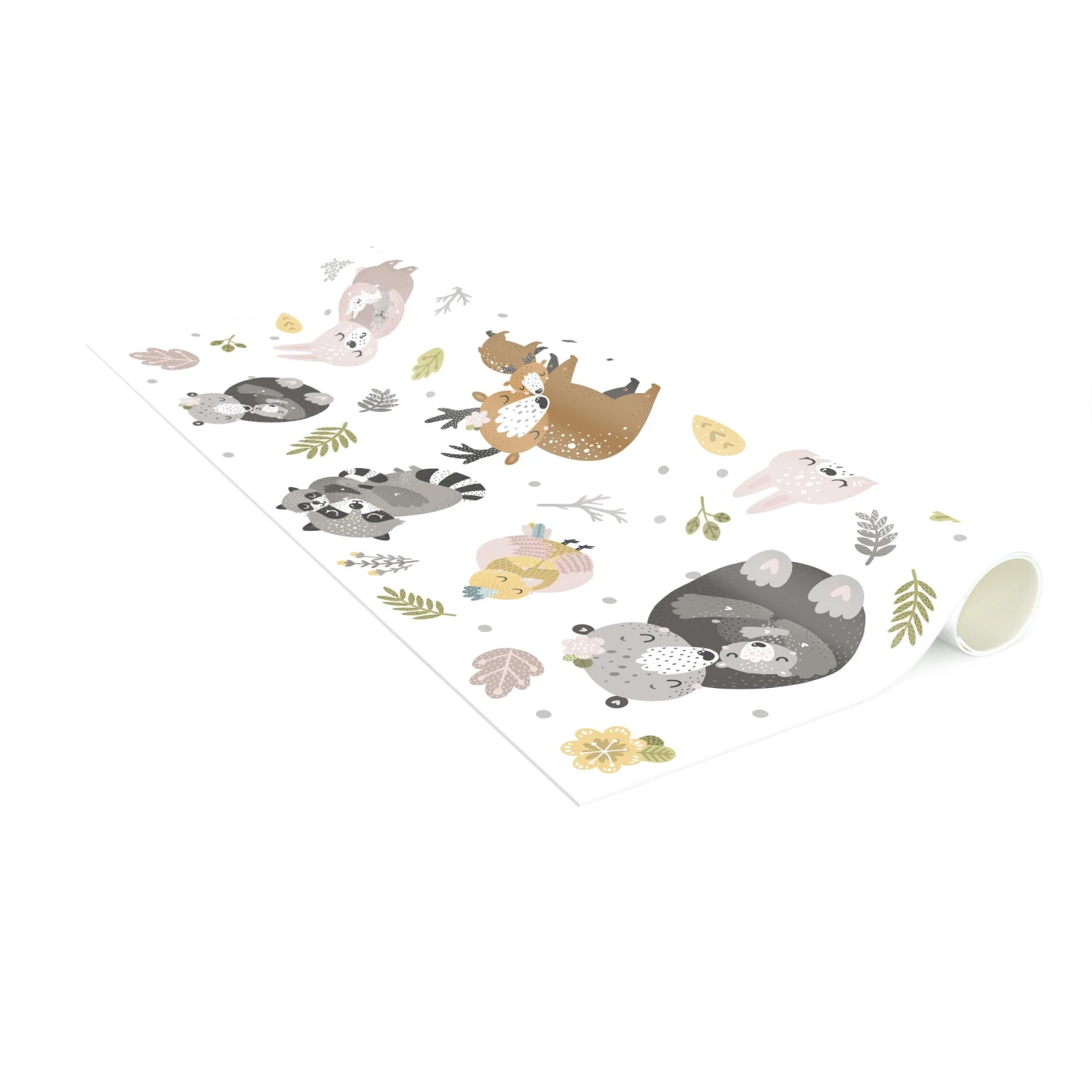 Bilderwelten Skandinavische Tierfamilien umarmen sich - 160 x 160 cm - Durchmesser: 160 cm 6 Bilderwelten Skandinavische Tierfamilien umarmen sich - 160 x 160 cm - Durchmesser: 160 cm – Bild 6